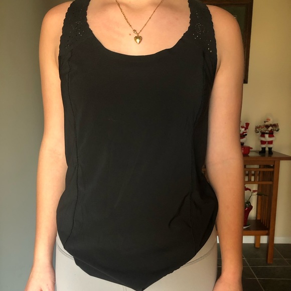 Lululemon Black Eyelet Tank - Picture 6 of 7